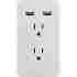 0308784 13464 Ge Wall Tap 2 Usb Ports Outlets Rapid Charging 030878134644