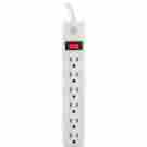 0431809 14086 Ge Power Strip W 6 Outlets White 2 Cord 043180140869