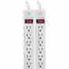 0431806 14087 Ge Power Strip W 6 Outlets 2 Cord Package Of 043180140876