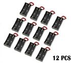 Pcs-1 2slot-aa-case-12p Wayllshine Dozen Aa Battery Holder Case Box Black 0701470389076