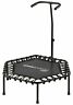 714757401408 Upper Bounce Mini Workout Trampoline With Adjustable Handrail