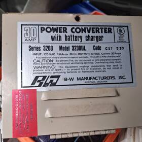6345ru B-w Manufacturers. Inc 30 Amp Power Converter