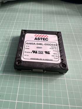 Aa60a-048l-050d033 Dc Astec Isolated Dc-dc Convo Module 3.3 V 15 A 75w