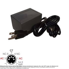 950-302686 Desk Top Power Transformer / Tdc Products Co. Ltd. 420/460pt Adapter Ac Dc Round 10mm 5-pin Female 24vac Ac24v 24v