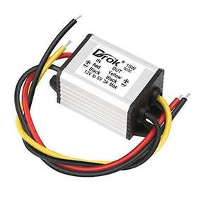 8-35v Drok 682516778958 12v To 5v Volt Converter Dc 3a 15w Voltage Regulator Board Power