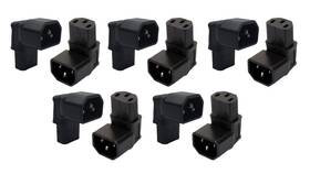 Greendracaena 731722687308 Dracaena 10 Pack Iec 320 C14 To C13 90-degree Down Angle Ac Converter Adapter