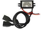 Kimdrox 3a 15w Dual Power Adapter 12v To 5v Double Usb Cable Connector Car For 702534993819