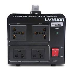 Lvyuan 729257931508 Voltage Transformer Converter 2000 Watt Step Up/down Convert From 110-120 Vol