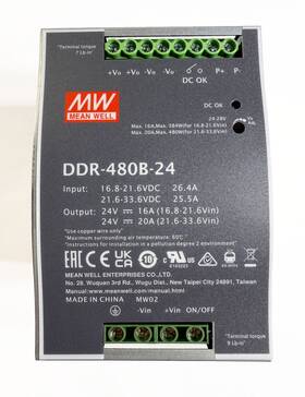 Ddr-480b-24 Mean Well Dc-dc Converter Din Rail 480w 24v 20a