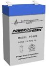 Ps-528 Ps-628 Power-sonic Battery Repl Fm628 Fm-628 Fm 628 6v 2.9ah F1 Terminals Vrla