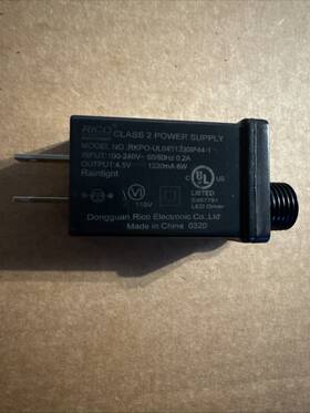 Rkpo-ul0451330ip44-1 Rico Electronic 4.5v 1330ma 6w Class 2 Power Supply