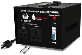Rockstone Power 617529014601 2000 Watt Voltage Converter Transformer - Heavy Duty Step Up/