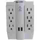 Strnbl905120 Bl-905-120 Steren Swivel Surge Protector With 2 Usb Ports 6-outlet 884645175695