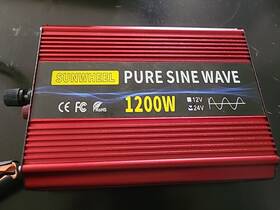 Swps241101200 Sunwheel 1200w 24v Pure Sine Wave Inverter Dc To 110v/120v Ac Power Inve