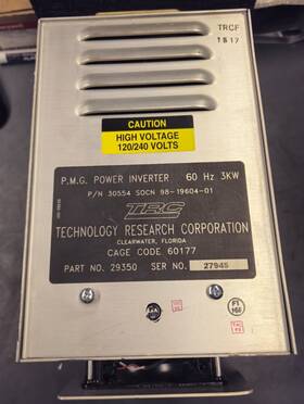 98-19604-01 Technology Research Corporation 29350 Pmg Power Inverter 30554 Socn