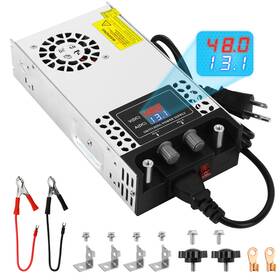 12.5a Vixkpirr 0-48v Adjustable Power Supply 600w 110v Ac To Dc Buck Converter