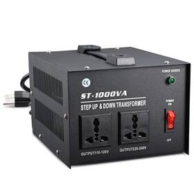 Zgrock 750153620371 1000 Watt Voltage Transformer- Step Up And Down- Circuit Breaker Protection U