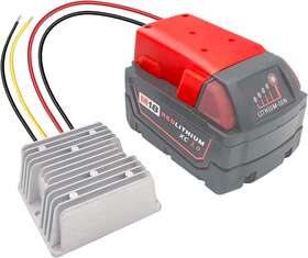 Zltoolpart 696227289658 18v To 12v Step Down Converter Aadpter Compatible With Milwaukee M18 Batteries