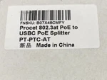 Procet 802.3AT Poe To Usbc Splitter (pt-ptc-at). Fixed Price $39.63.