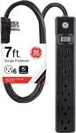 Ge 6-OUTLET Power Strip, 7 Ft Extension Cord, Flat Plug, Grounded, Integrated.... Fixed Price $16.32.