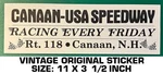 Canaan-usa Speedway Vintage Original Decal Sticker Racing Every Friday. Fixed Price $10.12.