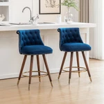 Roundhill Furniture Elvara Set Of 2 Button-tufted Counter Stools With Nailhead. Fixed Price $274.05.