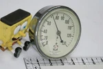 Power Regulator Co. Water (?) Temperature Gauge, 0-130 F* 4" Dia., 4PIPES. Fixed Price $39.00.