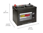 Everstart Value Lead Acid Automotive Battery, Group Size 24F 12 Volt, 585 Cca. Fixed Price $150.00.
