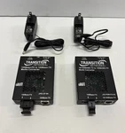 Transition Networks J/FE-CF-04 & J/E-PSW-FX-03 Fiber Optic Media Converters. Fixed Price $41.99.