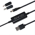 Kuncan Usb 5V To 12V Dc Voltage Step-up Converter Cable (12 3 Feet, Black. Fixed Price $14.76.