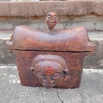 Unique Antique Kuba Tukula Carved Box Wood Storage Congo Africa. Fixed Price $325.00.