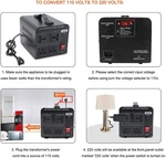 Yinleader 1500W Step Up & Down Voltage Transformer Converter. Fixed Price $55.78.