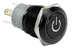 1" Black Stainless Steel Power Switch White Led Light Latching Button 25MM 12V. Fixed Price $15.99.
