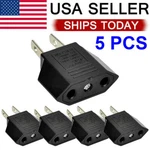 5 Pcs Europe To Usa Power Jack Wall Plug Converter Travel Adapter. Fixed Price $8.39.
