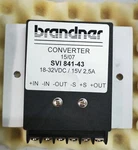 Svi 841-43 Brandner Dc/dc Converter V/in: 18-30VDC, V/out: 15VDC/2.5A, 10-85. Fixed Price $70.00.