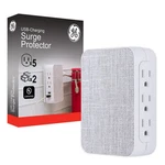 Outlet Wall Tap Surge Protector 2 Usb 560J White Gray 43436 Plug. Fixed Price $12.95.