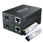 10GTEK Pair Of Gigabit Ethernet Bidi Media Converter, Singlemode Lc. Fixed Price $74.87.