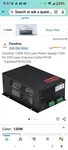 Cloud Ray 120 Volt CO2 Laser Cutting Power Supply. Fixed Price $129.99.