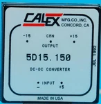 Calex 5D15.150 Dc/dc Converter. Dual Out: +/-15V 150MA 4.5W., New. Fixed Price $26.98.