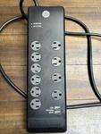 Ultrapro 10-OUTLET Surge Protector, 2 Usb Ports, 6 Ft Power Cord, 3000 Joules. Fixed Price $30.00.