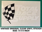 Total Race Supply - Vintage Original Clear Vinyl Decal Sticker Nhra Scca. Fixed Price $10.15.