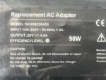 Adapter Replacement Model SK90B200450 90W , 11/26/25. Fixed Price $15.00.