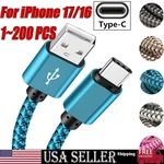 Braided Usb To Type-c Fast Charging Data Sync Charger Cable Cord 3/6/10FT Lot. Fixed Price $253.90.
