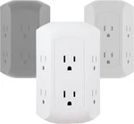 6-OUTLET Extender, Surge Protector, Spaced Wall Tap, White. Fixed Price $23.09.