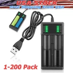 Usb Smart Battery Charger FOR18550 14500 16340 Rechargeable Li-ion Batteries Lot. Fixed Price $64.35.