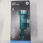 Ge Digital 6 Grounded Outlets Stake Timer Outdoor Off At Dawn 19" Cord Sealed. Fixed Price $19.54.
