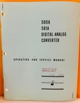 Hp 00580-9004 1967 Model 580A/581A Digital-analog Converter Service Manual.. Fixed Price $39.99.