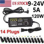 9V-24V 5A 120W Adjustable Voltage Power Supply Adapter Transformer 14 Plugs. Fixed Price $16.99.