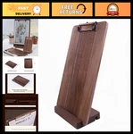 Solid Hardwood Walnut Clipboard Stand Set - Menu Display, Receipt Holder For Res. Fixed Price $87.99.
