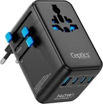 Ceptics 6-IN-1 International Adapter, 140W Pd 1USB-A/3USB-C,CE/ROHS. Fixed Price $59.99.